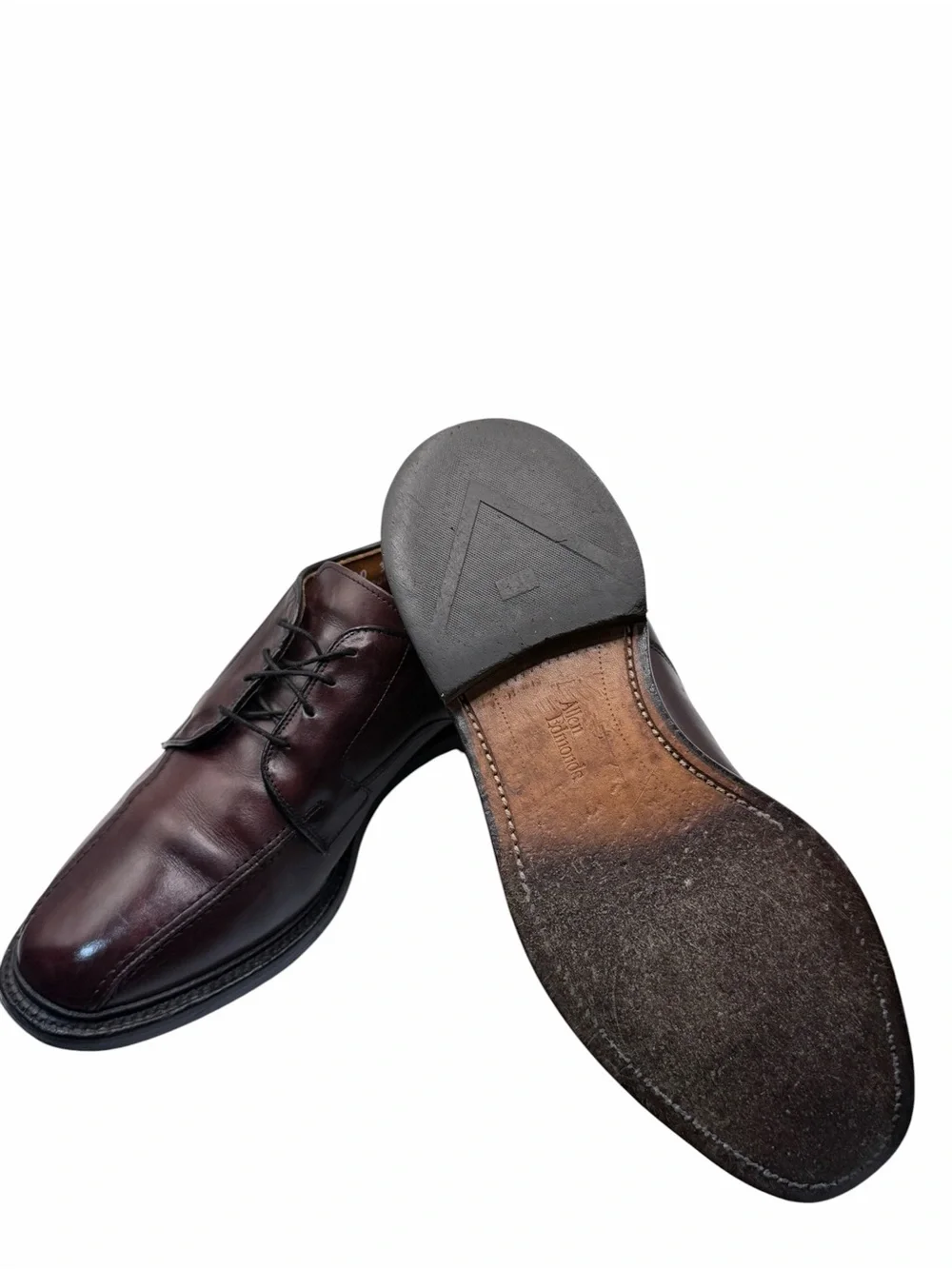 Allen Edmonds Hillcrest Split Toe Derby Dress Shoes Burgundy Leather Men’s 10 E